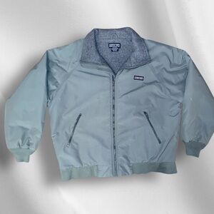 LANDS END COAT Fleece Cold Weather Lined Zippered Front Green Size 46-48